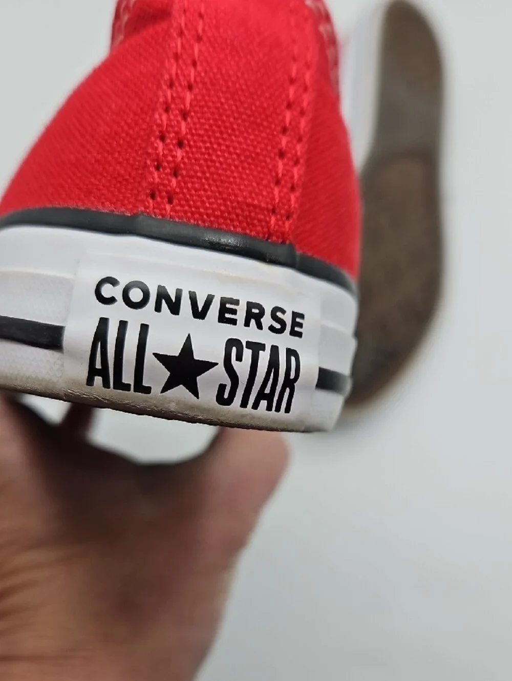 Converse Kids Red Canvas Lace-Up Sneakers with White Soles